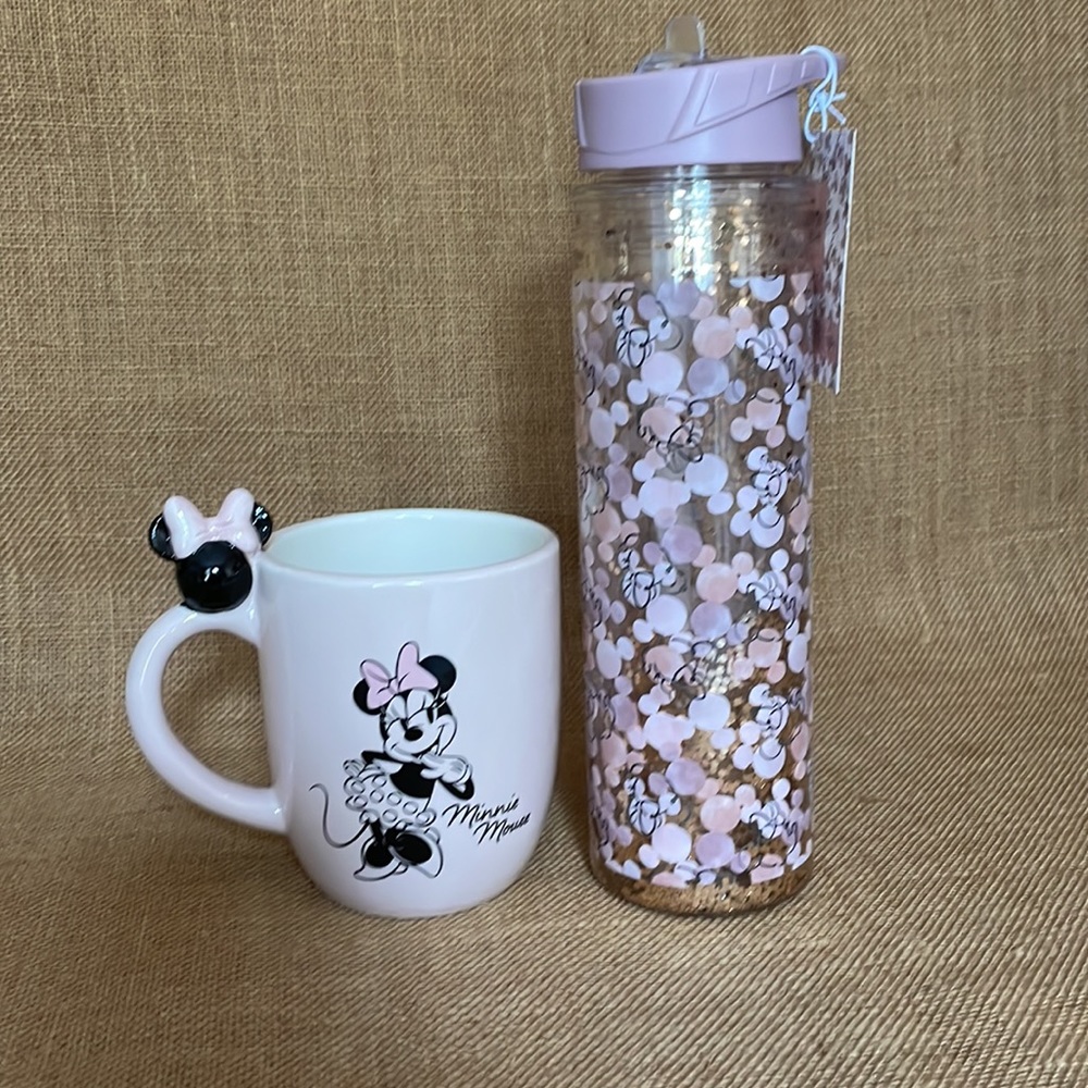 Disney Minnie Mouse Mug & Water Bottle Bundle